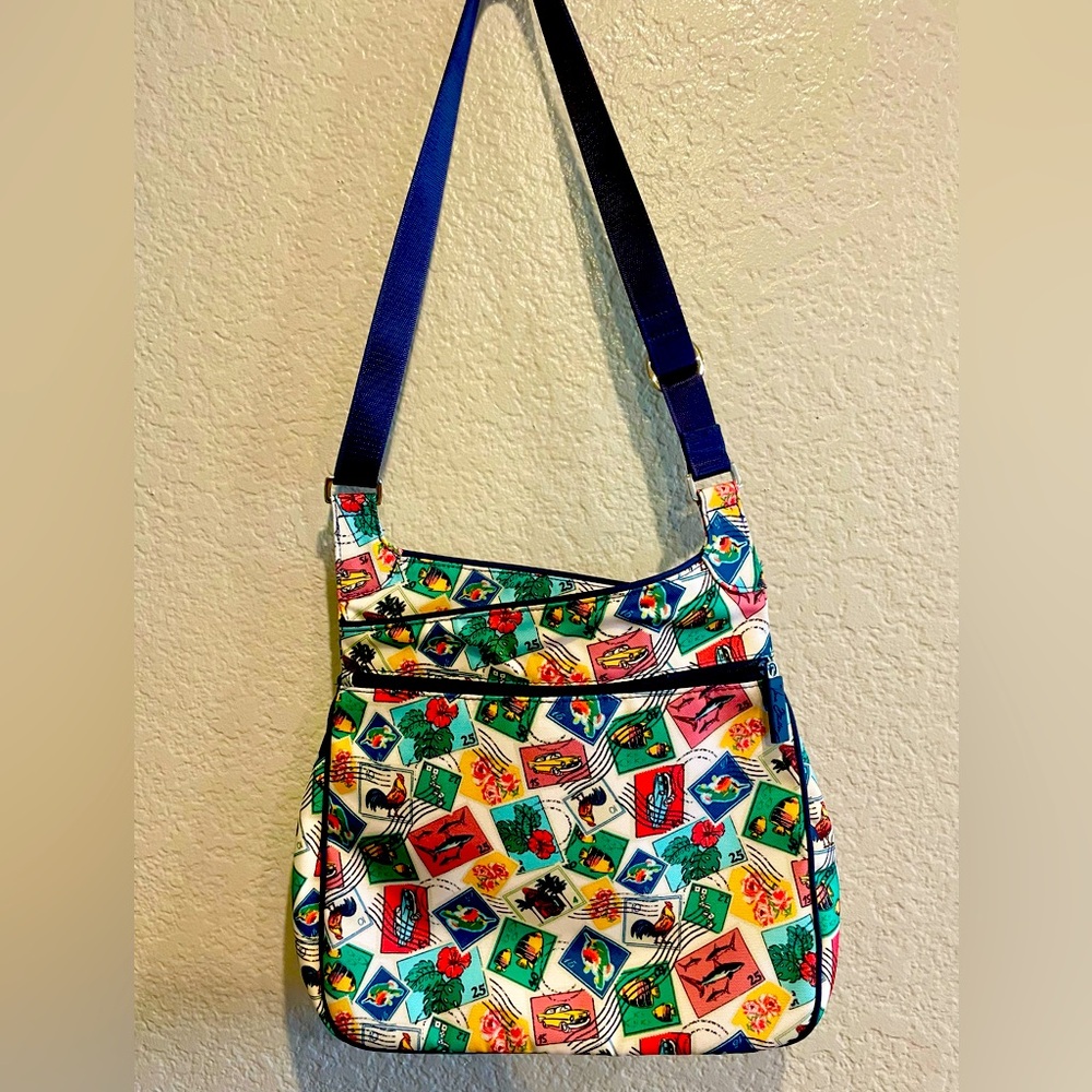 Vera Bradley Colorful Lotería Crossbody with Blue Strap
